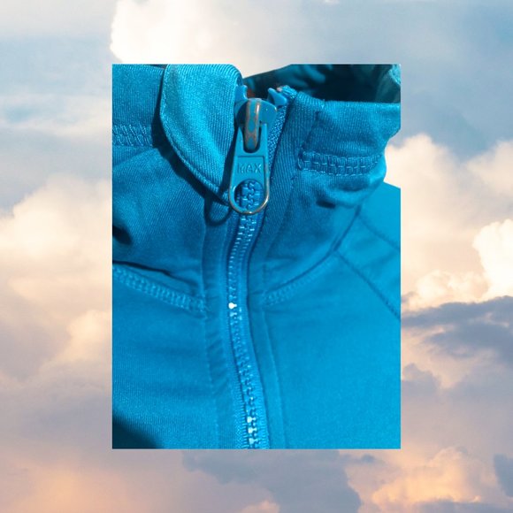 Exertek Long Sleeve Mock-Neck Full-Zip Pullover Blue - Picture 3 of 8